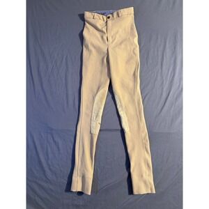 Vintage Tan Corduroy Equestrian Riding Breeches Knee Patch Pants Mens 23x24.5